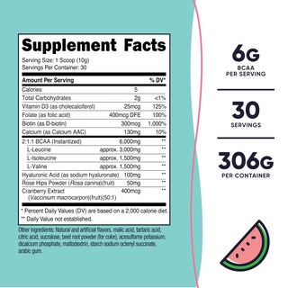Foto 2 | Suplemento Nutricost Bcaa Para Mujer, Sandía, 30 Porciones - Venta Internacional.
