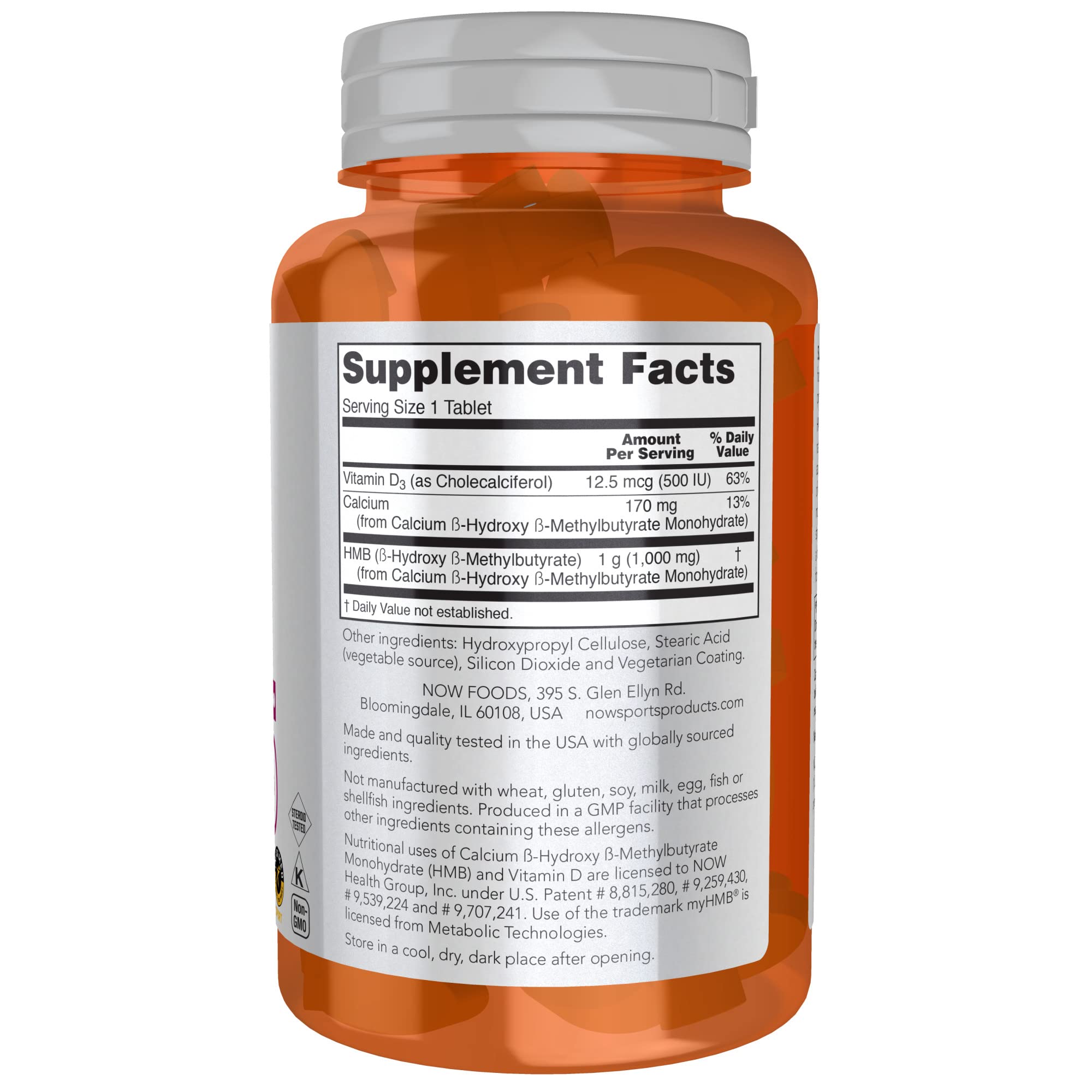 Foto 3 pulgar | Suplemento Now Sports Nutrition Hmb Double Strength, 1 G, 90 Comprimidos - Venta Internacional.
