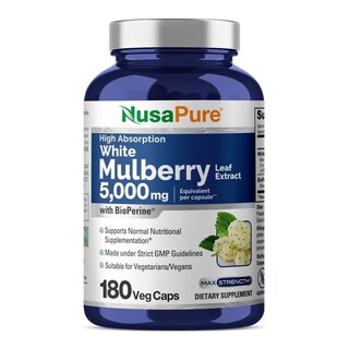 Foto 1 | Suplemento De Extracto De Hoja De Morera Blanca Nusapure, 5000 Mg, 180 Cápsulas - Venta Internacional.