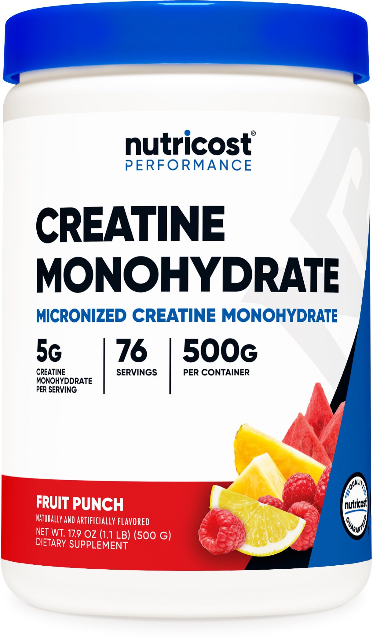 Foto 2 pulgar | Monohidrato De Creatina En Polvo Nutricost Fruit Punch 500 G - Venta Internacional.