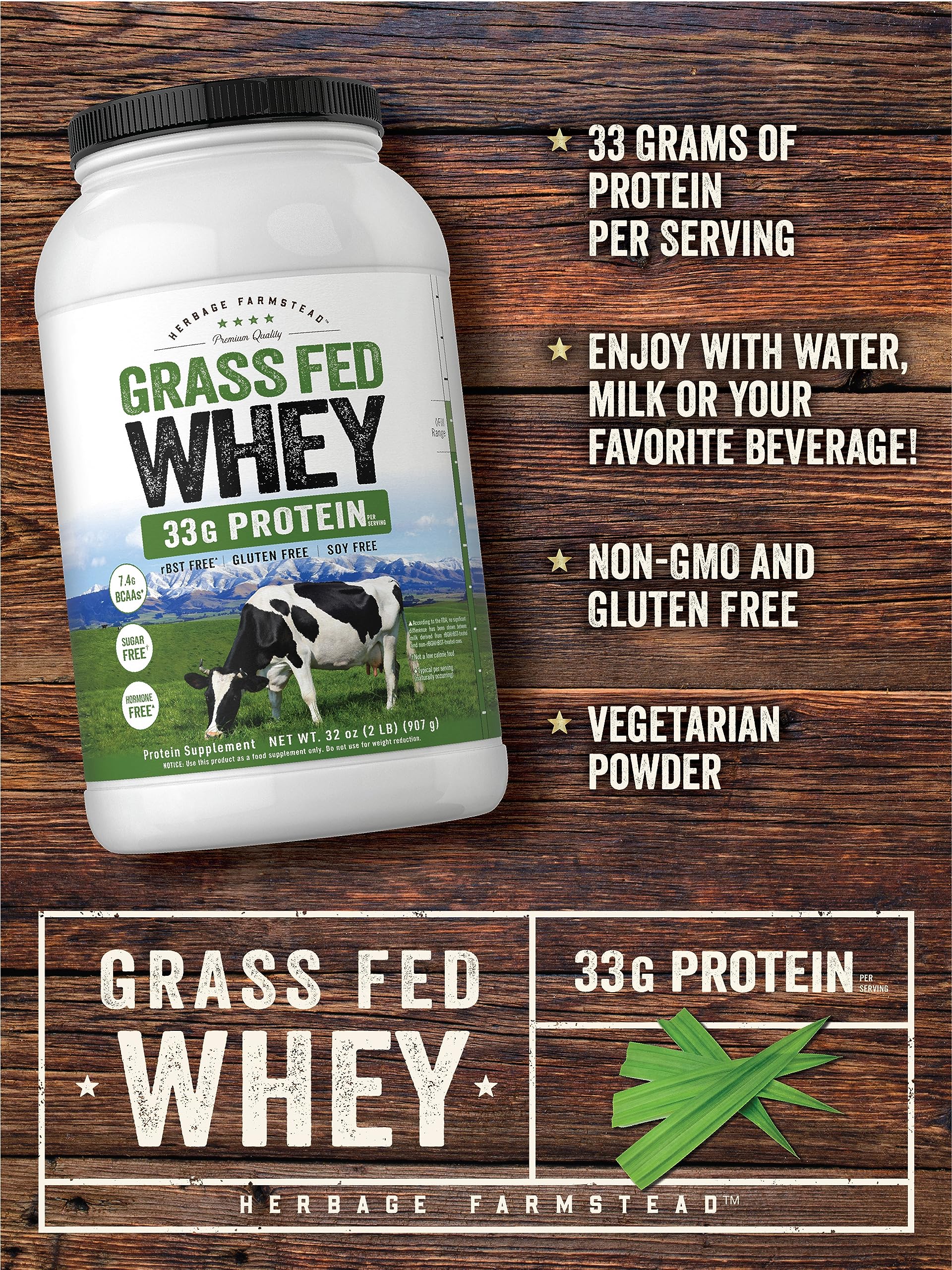 Foto 4 pulgar | Proteína De Suero En Polvo Carlyle Grass Fed 907 G 33 G De Proteína - Venta Internacional.