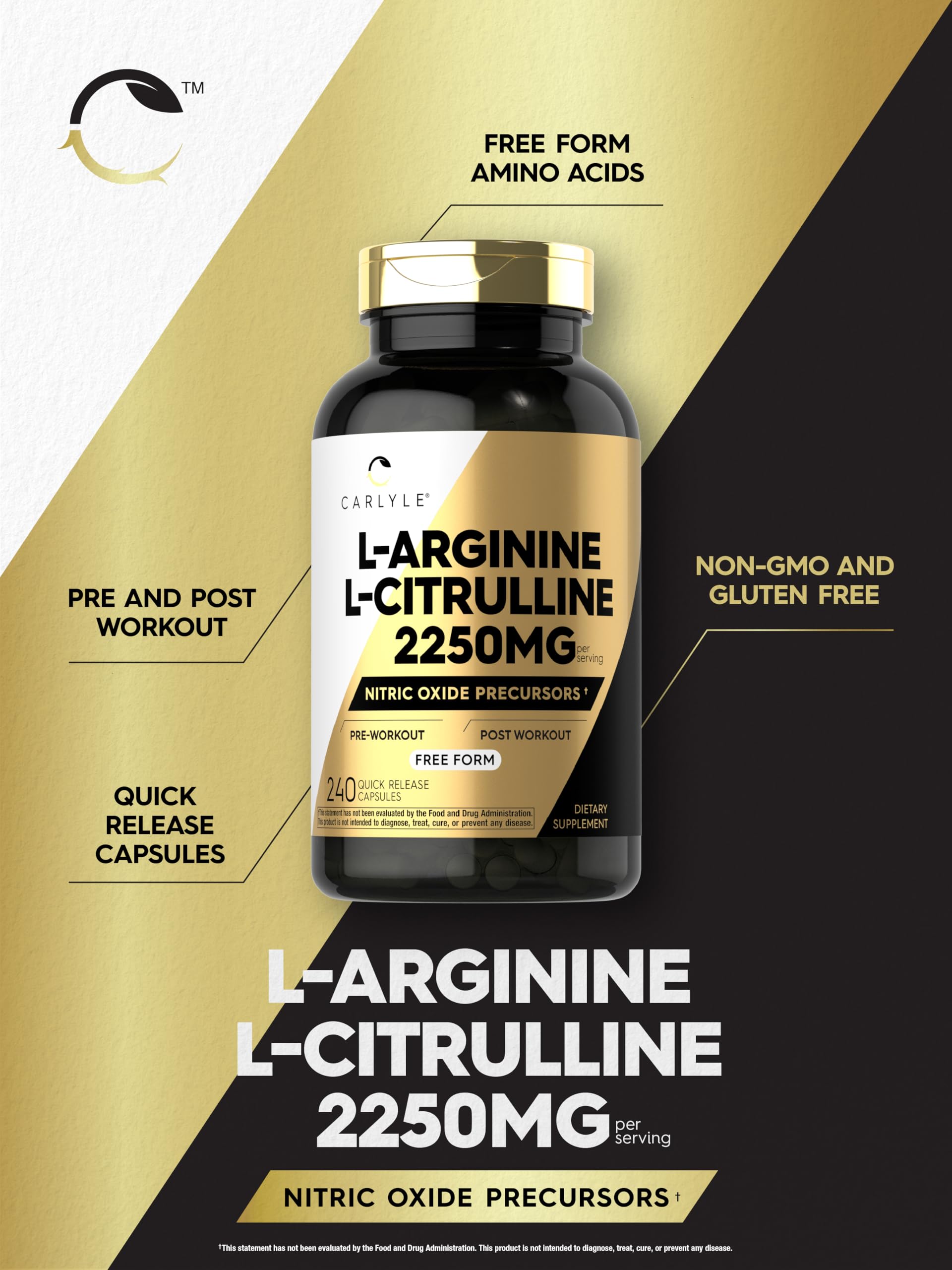 Foto 4 | Suplemento Carlyle L-arginina L-citrulina 240 Cápsulas - Venta Internacional.