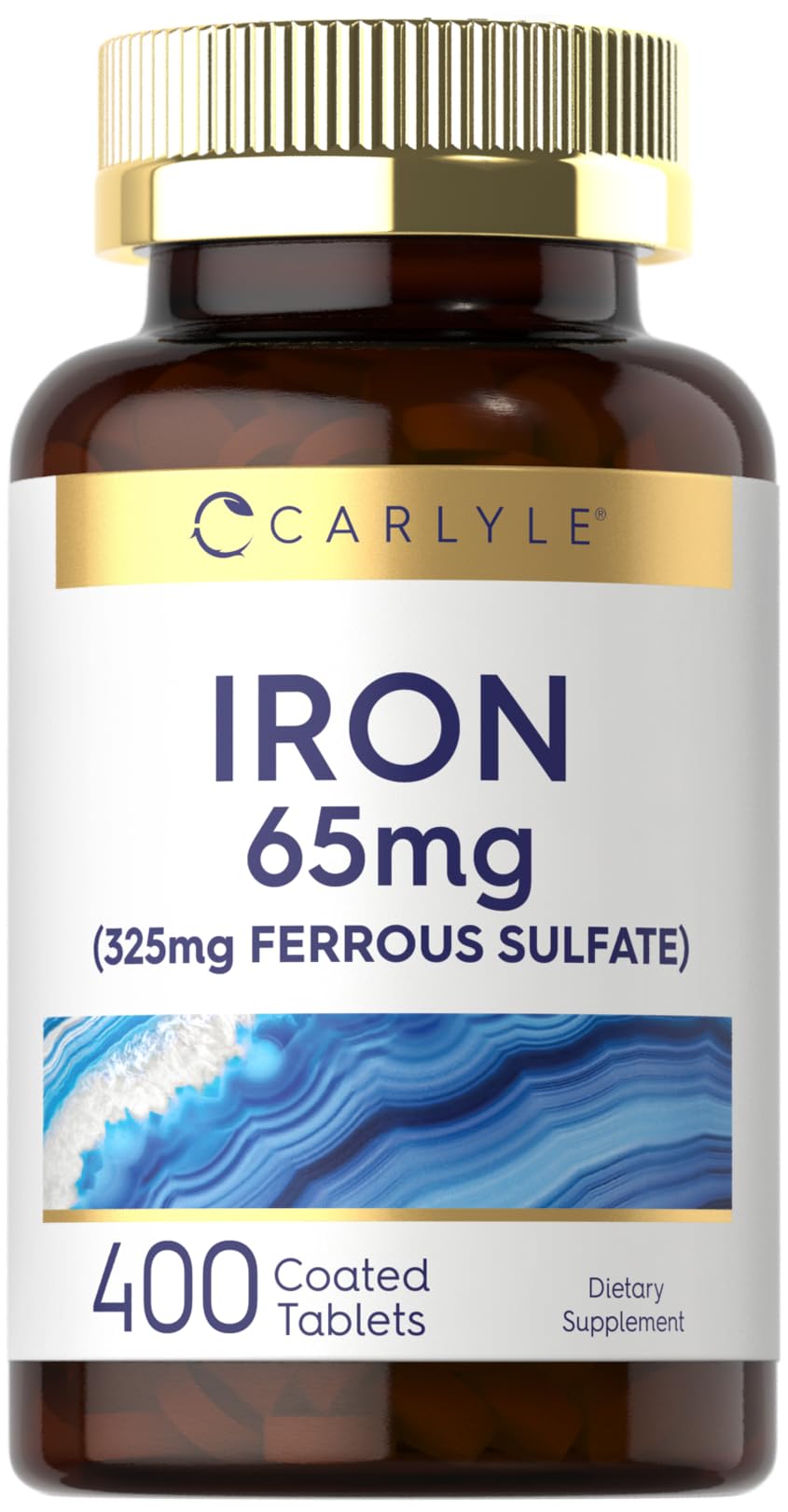 Foto 2 pulgar | Suplemento Carlyle: Sulfato Ferroso De Hierro, 65 Mg, 400 Tabletas - Venta Internacional.