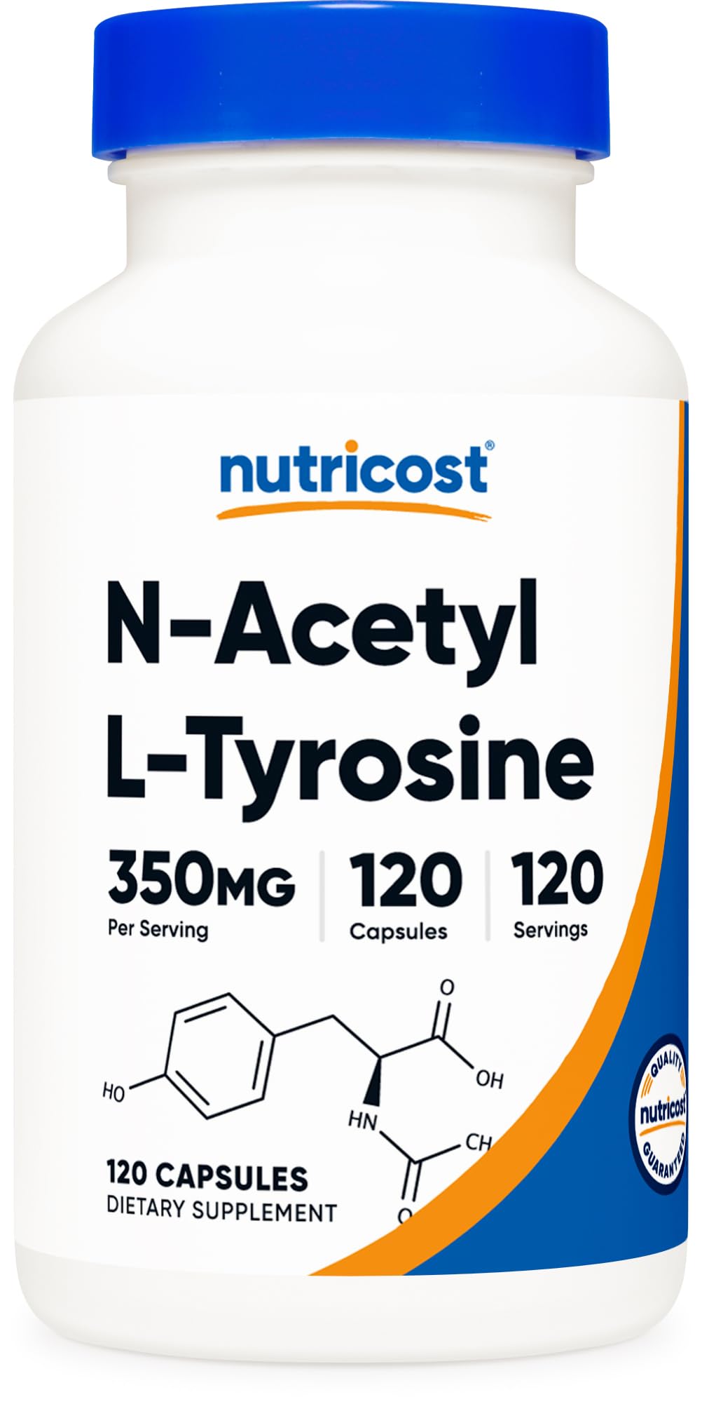 Foto 2 pulgar | Suplemento Nutricost N-acetil L-tirosina (nalt) 350 Mg 120 Cápsulas - Venta Internacional.