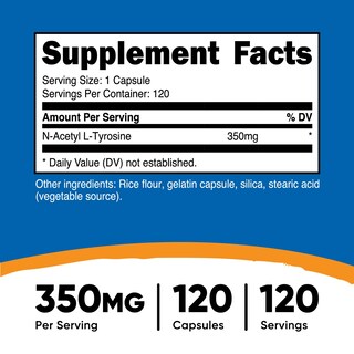 Foto 2 | Suplemento Nutricost N-acetil L-tirosina (nalt) 350 Mg 120 Cápsulas - Venta Internacional.