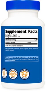 Foto 5 | Suplemento Nutricost N-acetil L-tirosina (nalt) 350 Mg 120 Cápsulas - Venta Internacional.
