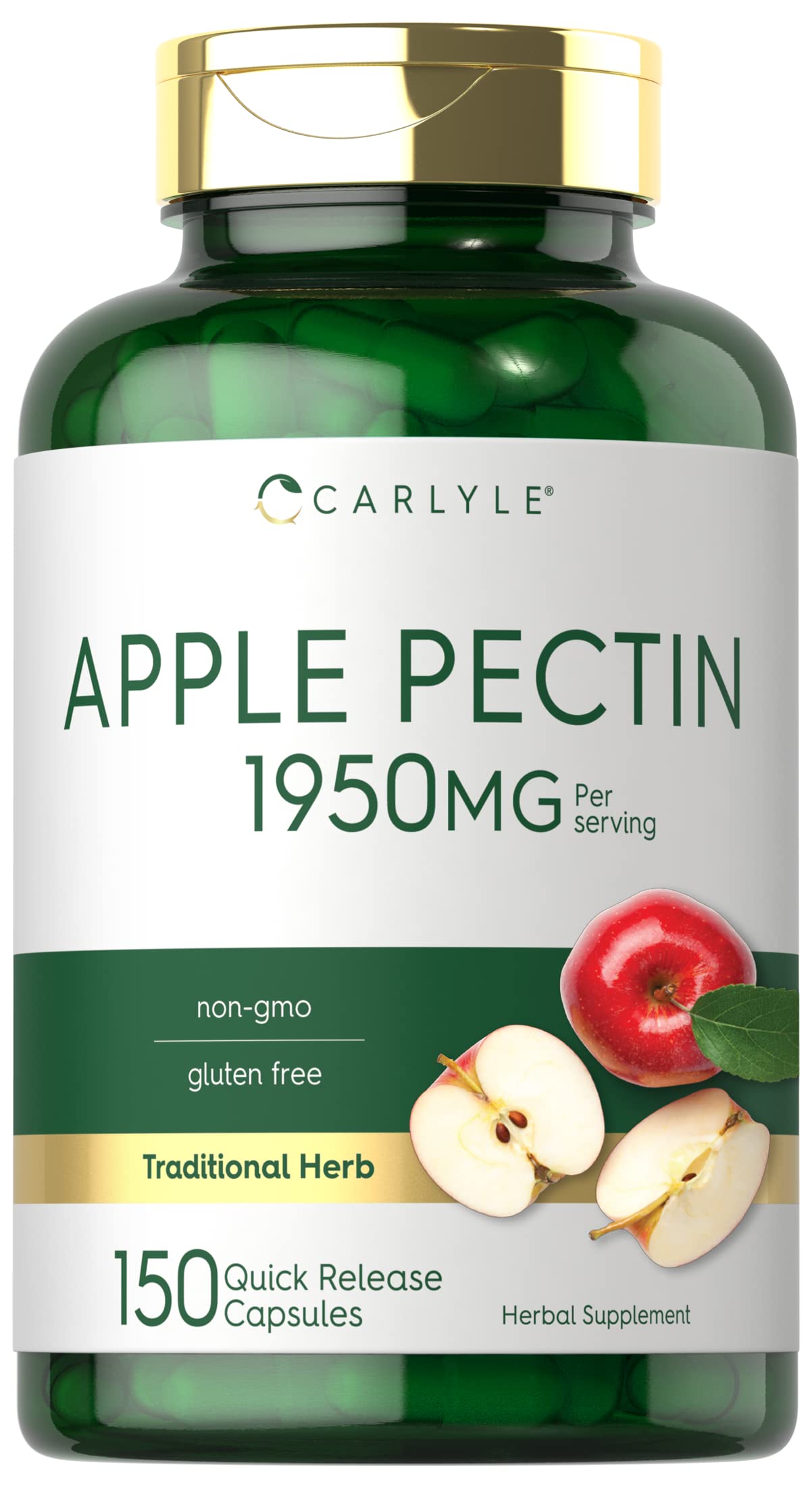 Foto 2 pulgar | Suplemento Carlyle Apple Pectina 1950 Mg 150 Cápsulas - Venta Internacional.
