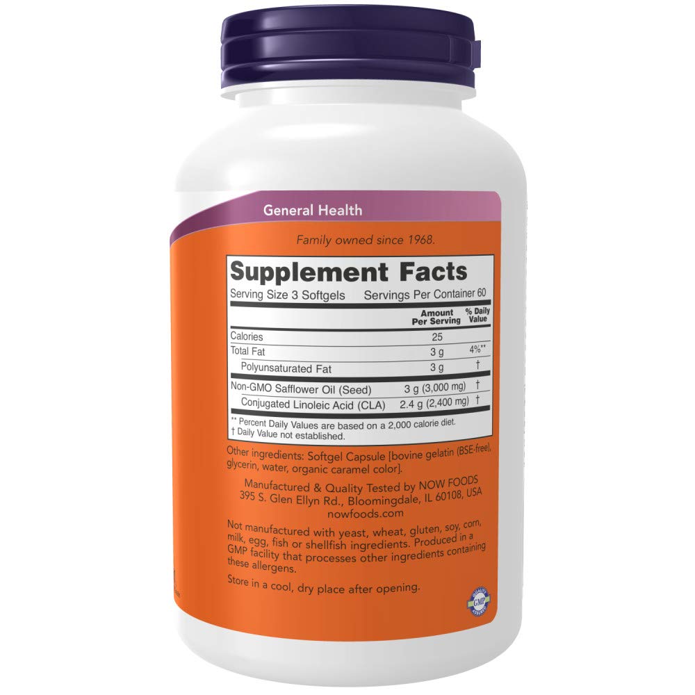Foto 3 pulgar | Suplementos Now Foods Cla (ácido Linoleico Conjugado) 800 Mg 180 Cápsulas Blandas - Venta Internacional.