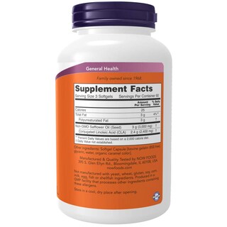 Foto 2 | Suplementos Now Foods Cla (ácido Linoleico Conjugado) 800 Mg 180 Cápsulas Blandas - Venta Internacional.