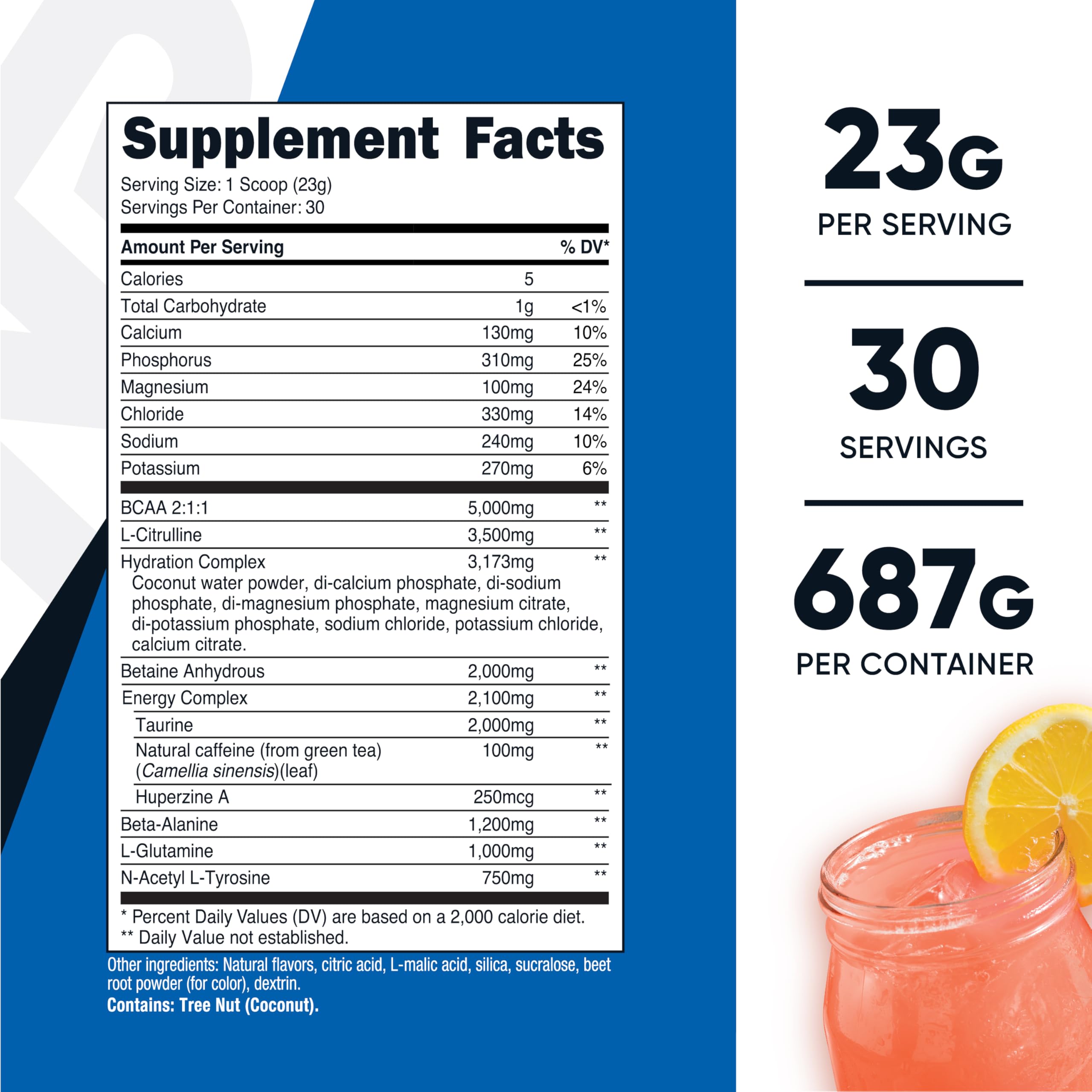 Foto 3 pulgar | Suplemento Para El Entrenamiento Nutricost, 30 Porciones De Limonada Rosa - Venta Internacional.
