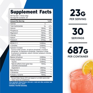 Foto 2 | Suplemento Para El Entrenamiento Nutricost, 30 Porciones De Limonada Rosa - Venta Internacional.