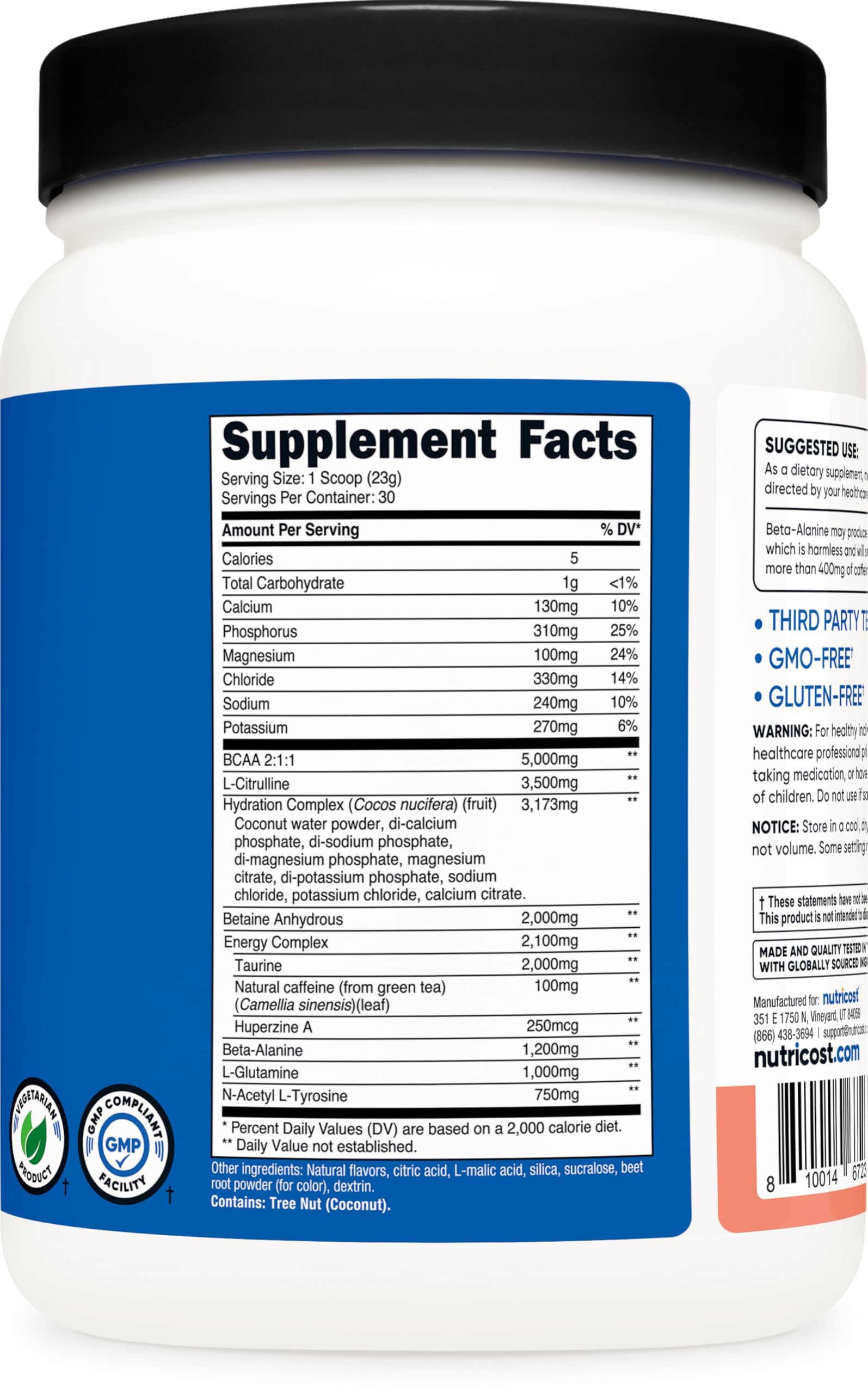 Foto 6 pulgar | Suplemento Para El Entrenamiento Nutricost, 30 Porciones De Limonada Rosa - Venta Internacional.