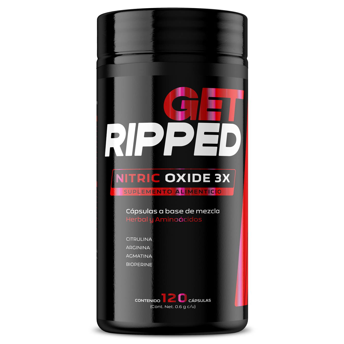 Óxido Nítrico 3x 120 Capsulas Arginina Citrulina Get Ripped