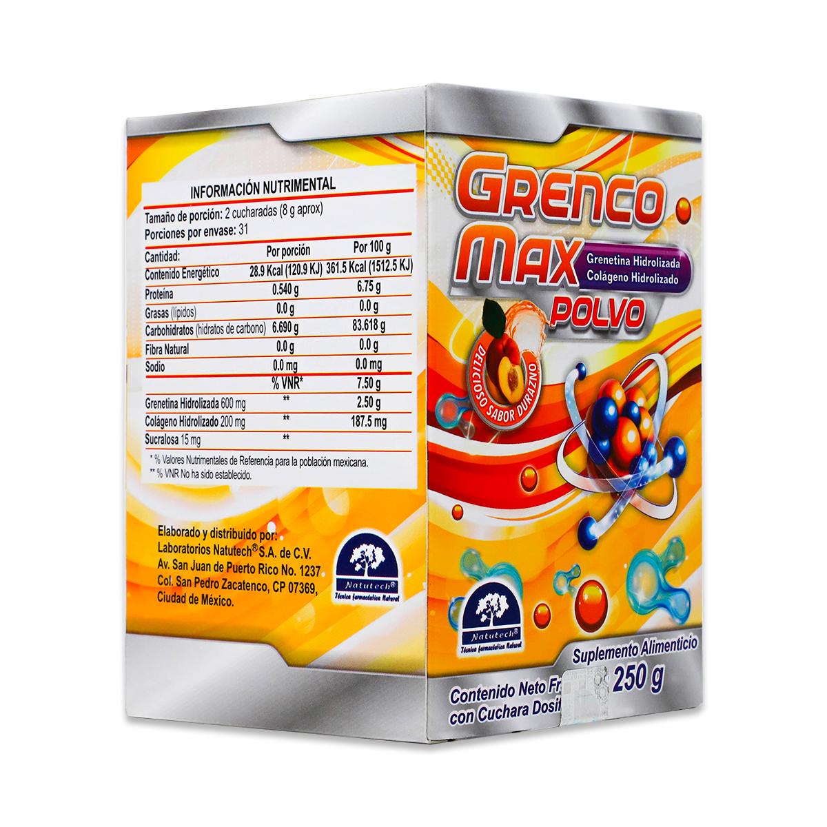 Foto 3 pulgar | Suplemento Alimenticio NATUTECH Grenco Max Polvo Frasco con 250 G