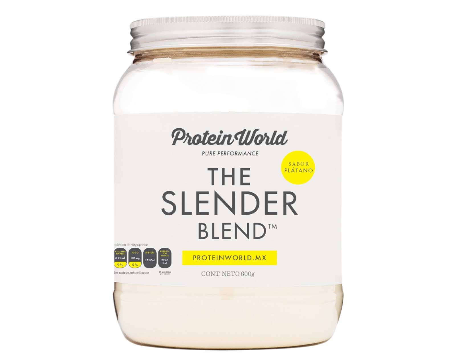 Foto 2 pulgar | The Slender Blend Plátano Protein World 600grs