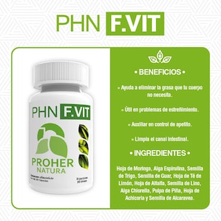 Foto 2 | Suplemento Alimenticio PHN F. VIT Proher Natura con 90 Capsulas