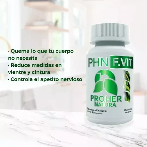 Foto 4 pulgar | Suplemento Alimenticio PHN F. VIT Proher Natura con 90 Capsulas
