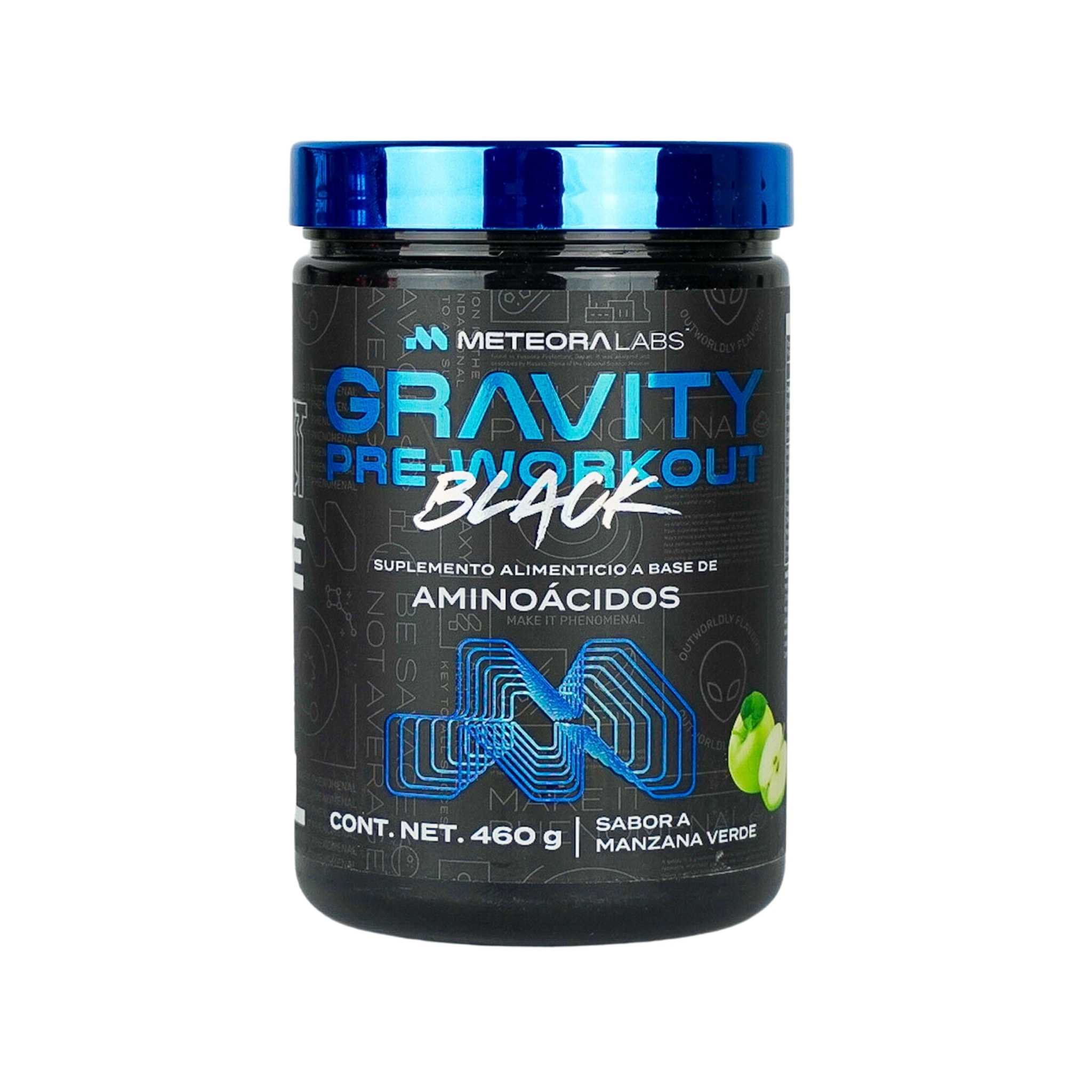 Foto 2 pulgar | Suplemento Alimenticio Meteora Labs Gravity Black Test Sabor Manzana Verde 60 Servicios