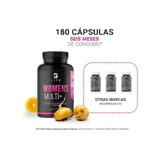 Foto 3 | Suplemento Alimenticio B Life Multivitamínico de 180 Cápsulas para Mujer