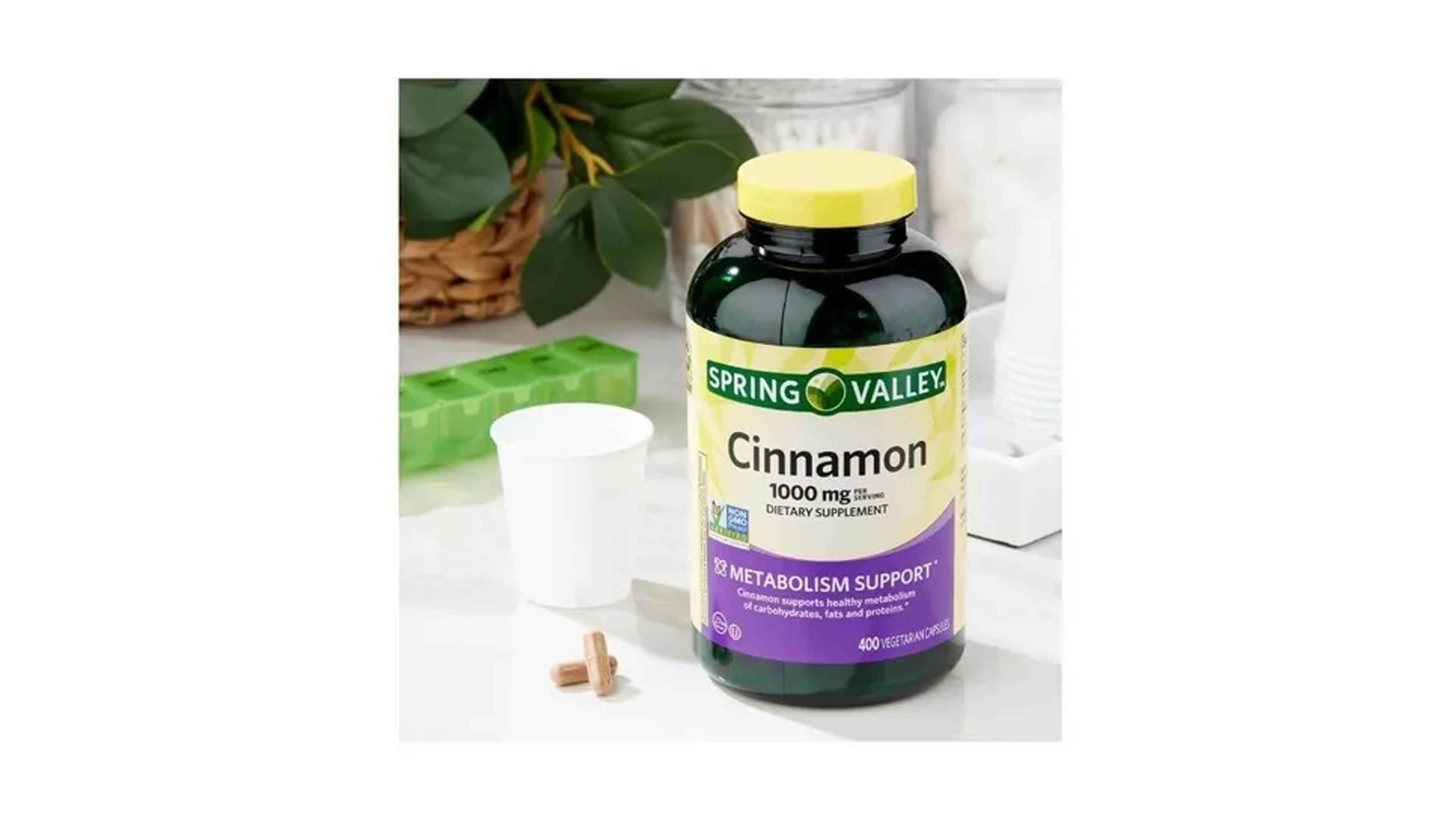 Foto 4 pulgar | Suplemento Alimenticio Canela 1000mg Spring Valley 400 Cápsulas Cinnamon