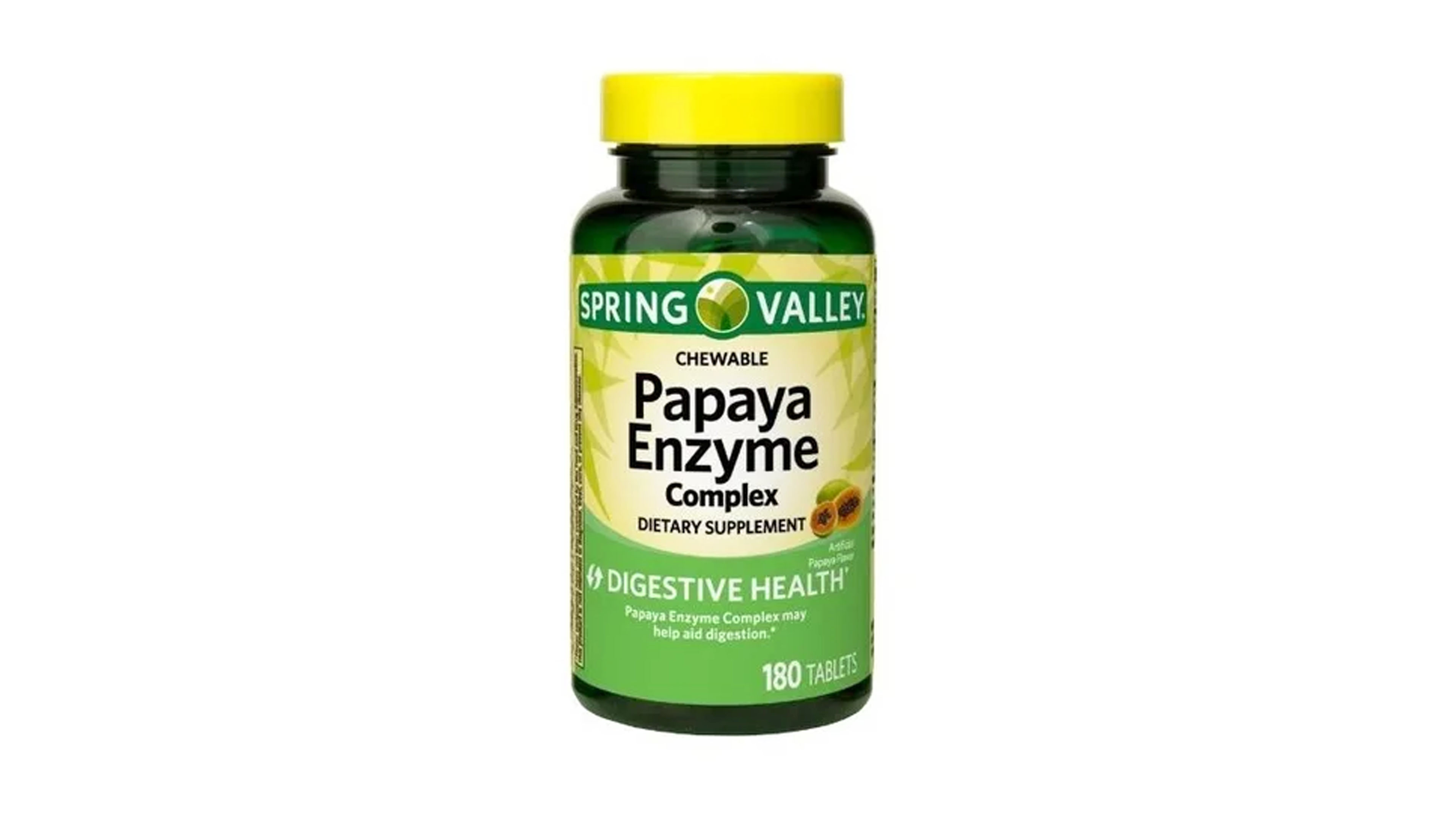 Foto 2 pulgar | Suplemento Alimenticio Spring Valley Enzima de Papaya 180 Tabletas