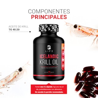 Foto 3 | Suplemento Alimenticio Aceite de Krill 90 Cápsulas 1000 mg Astaxantina EPA DHA B Life
