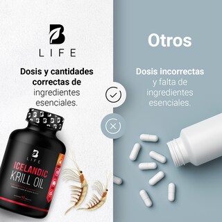 Foto 5 | Suplemento Alimenticio Aceite de Krill 90 Cápsulas 1000 mg Astaxantina EPA DHA B Life