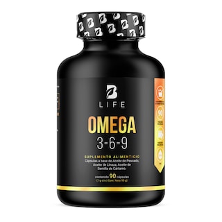 Foto 1 | Omega 3-6-9 Pescado Linaza Cártamo 90 Cápsulas B Life