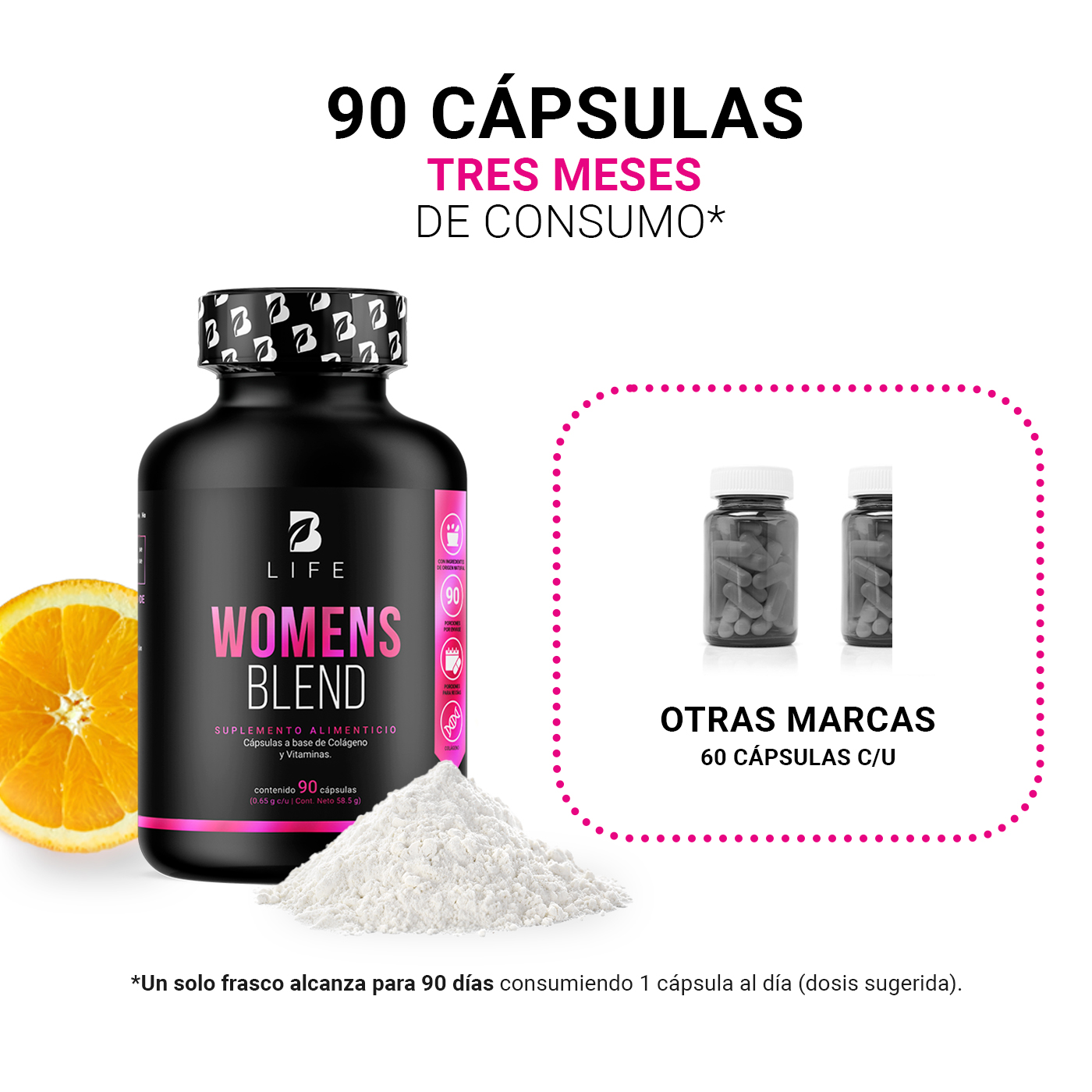 Foto 5 pulgar | Multivitamínico B Life 90 Cápsulas para Mujeres