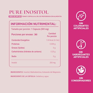 Foto 3 | Suplemento Alimenticio Life 360+ Pure Inositol 360 Cápsulas