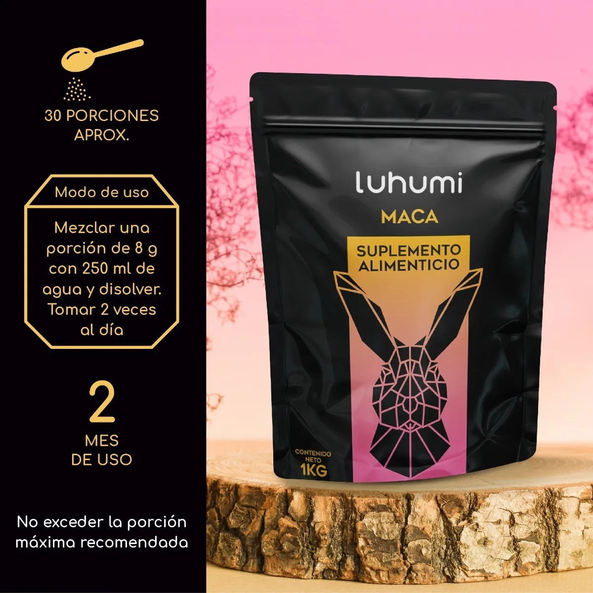 Foto 3 pulgar | Maca Suplemento Alimenticio Luhumi Polvo 1kg