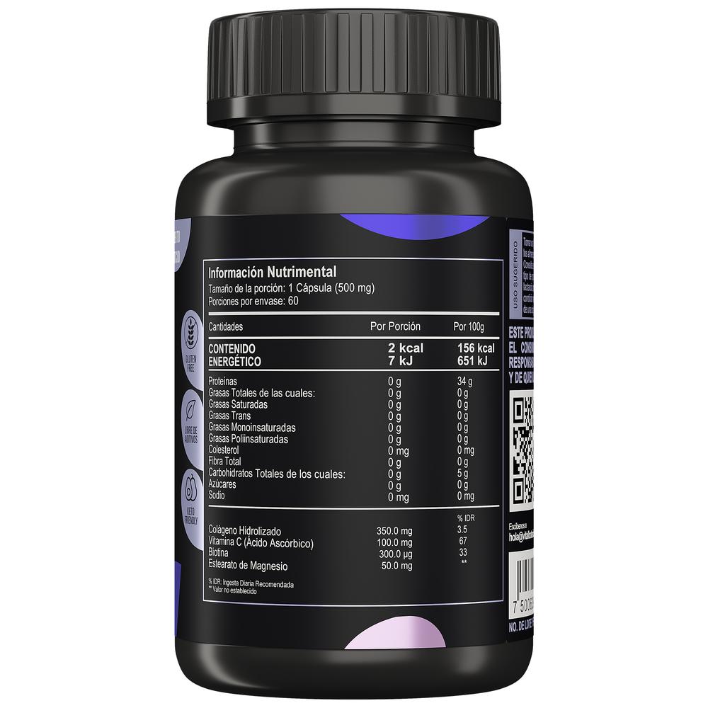 Foto 3 pulgar | Biotina Pura Vitalbotanics con 60 Capsulas