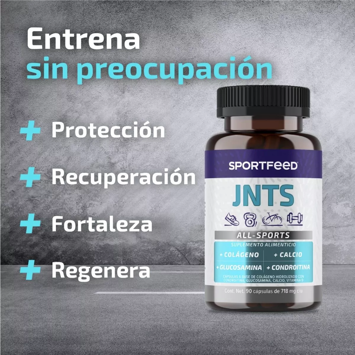 Foto 4 pulgar | Suplemento Alimenticio Sportfeed JNTS 90 Cápsulas