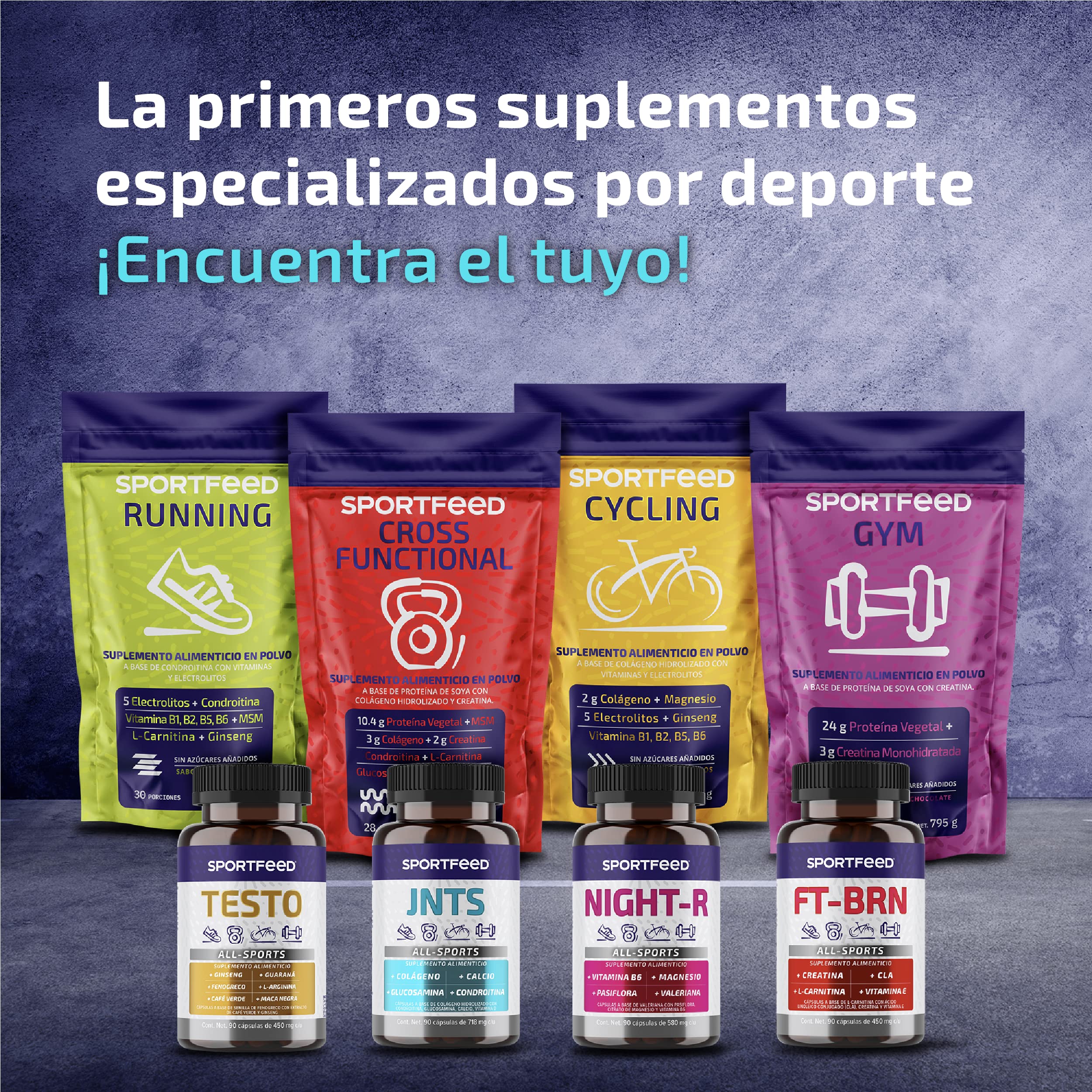 Foto 8 pulgar | Suplemento Alimenticio Sportfeed JNTS 90 Cápsulas