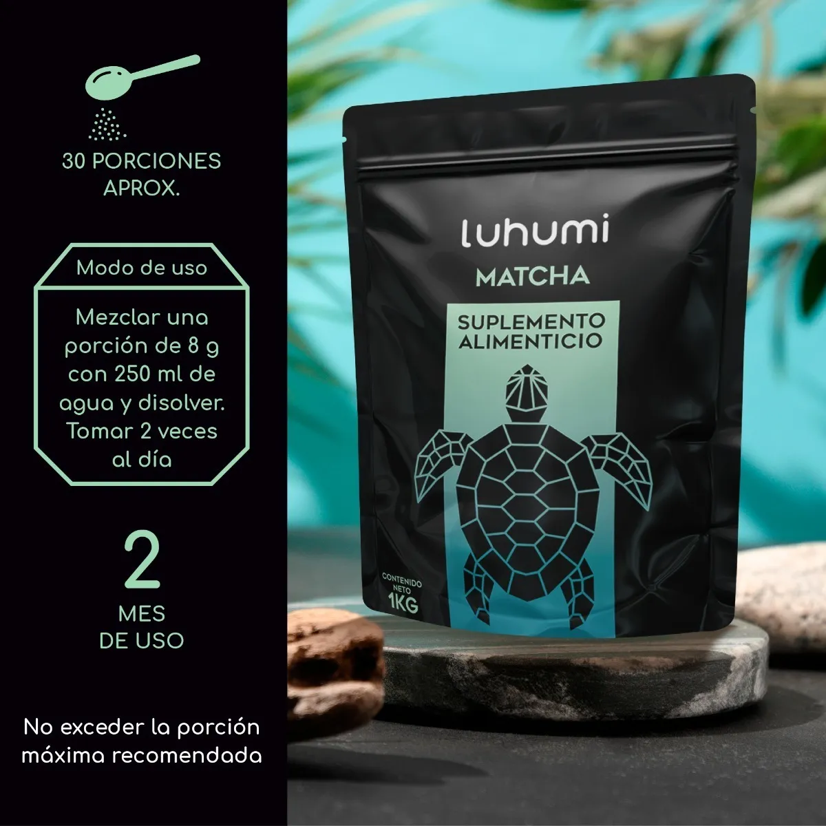 Foto 2 | Matcha Suplemento Alimenticio Luhumi Polvo 1kg