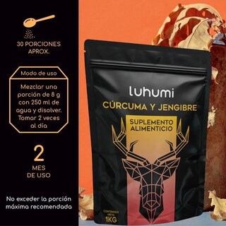 Foto 2 | Jengibre Cúrcuma Suplemento Alimenticio Luhumi Polvo 1kg