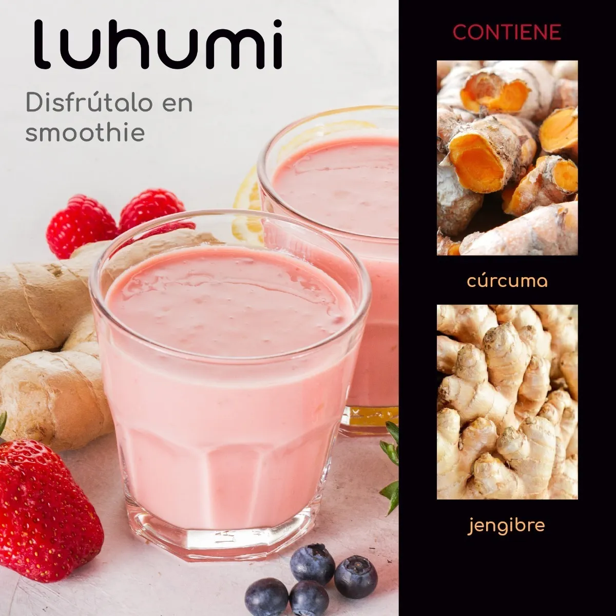 Foto 4 pulgar | Jengibre Cúrcuma Suplemento Alimenticio Luhumi Polvo 1kg