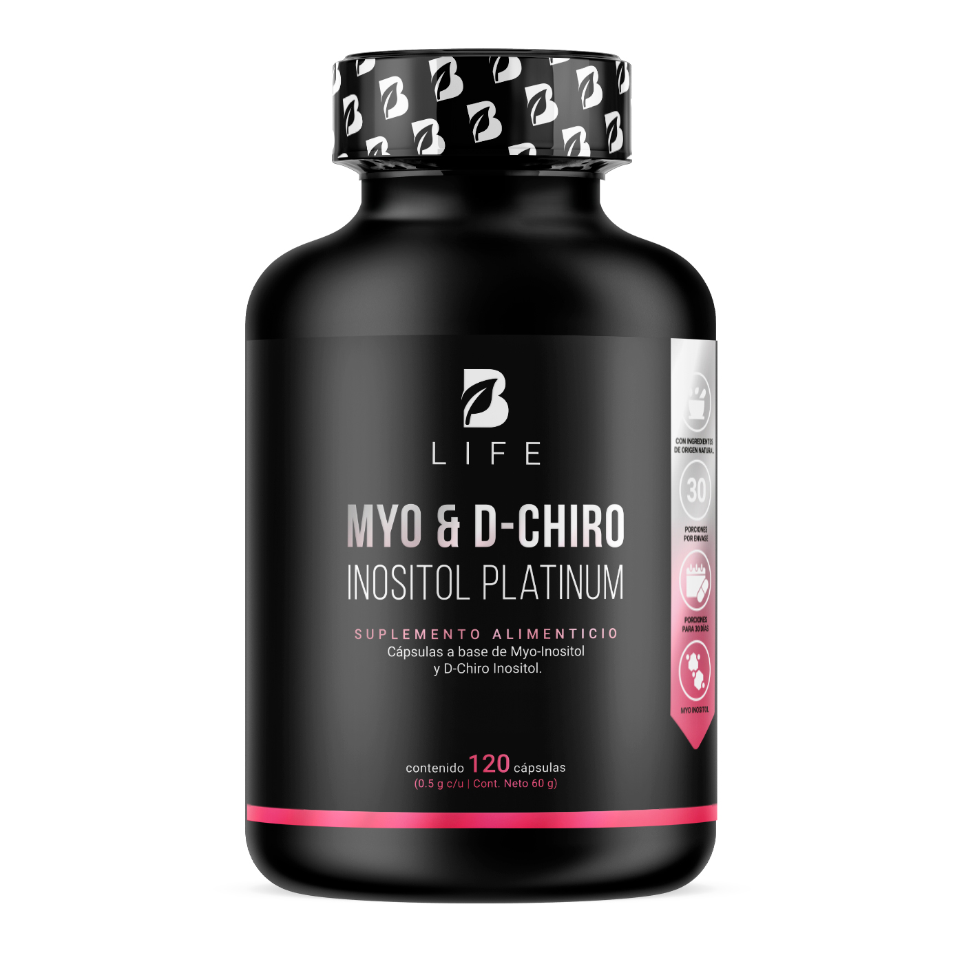 Foto 2 pulgar | Suplemento Alimenticio B Life Myo y D-Chiro Inositol 120 Cápsulas