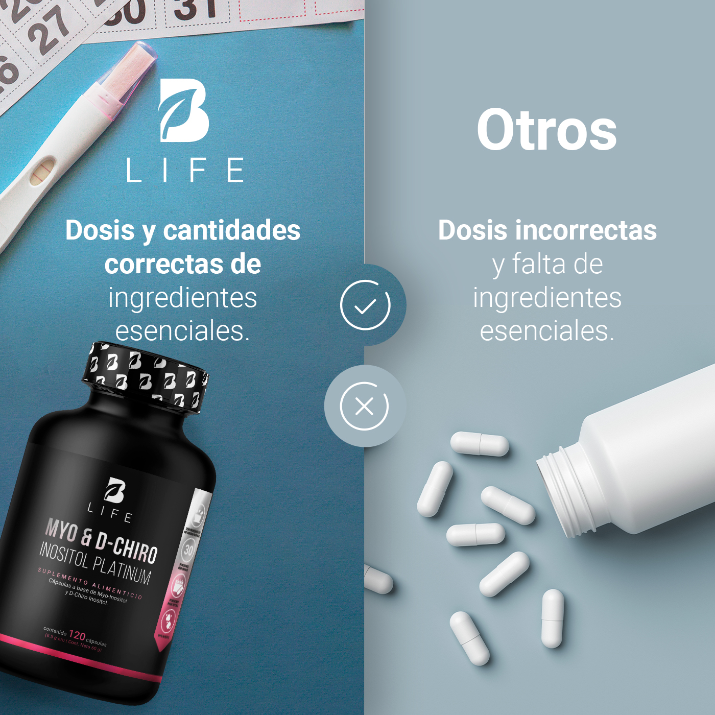 Foto 5 | Suplemento Alimenticio B Life Myo y D-Chiro Inositol 120 Cápsulas