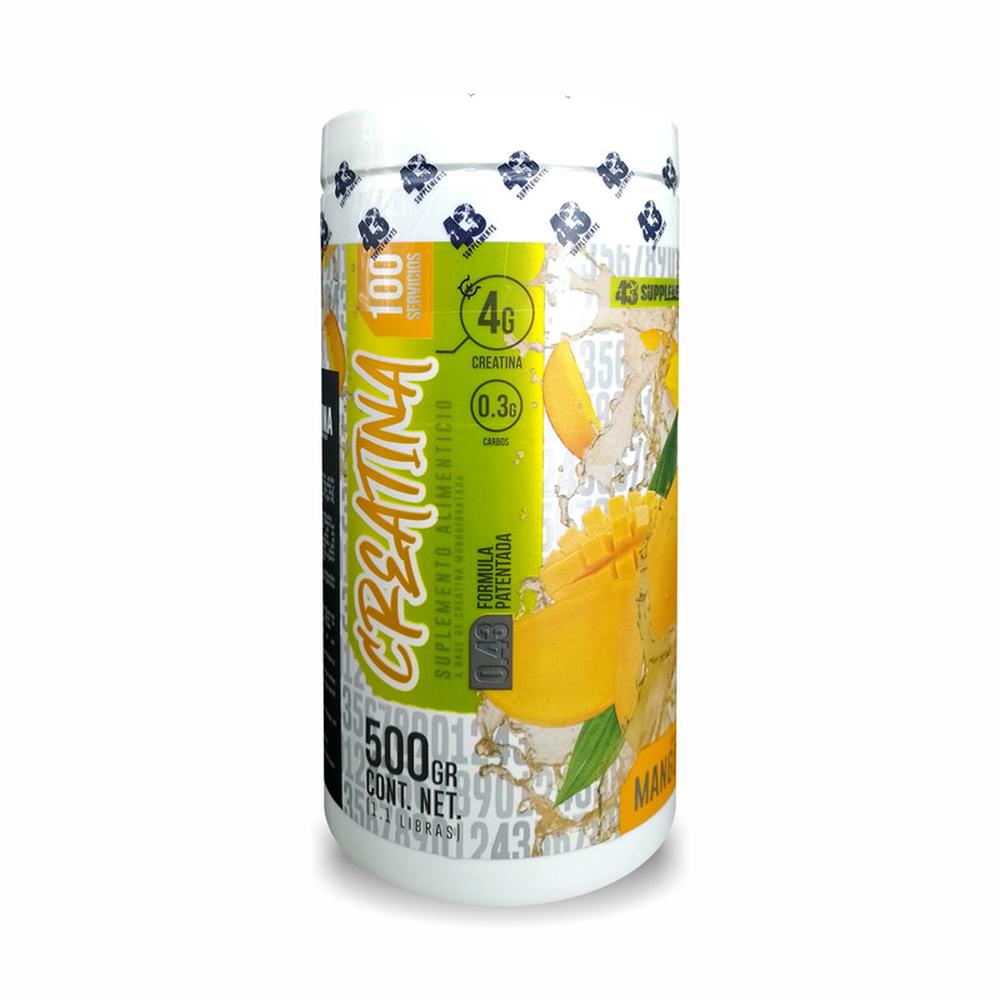 Foto 2 pulgar | Creatina 500gr 43 Supplements 1200 Servicios Manzana Y Mango