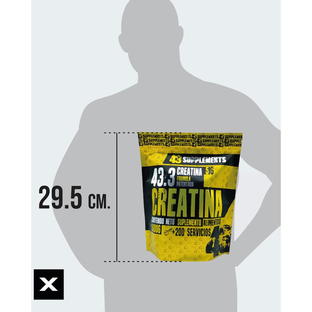 Foto 4 pulgar | Creatina 1kg 43 Supplements 200 Servicios