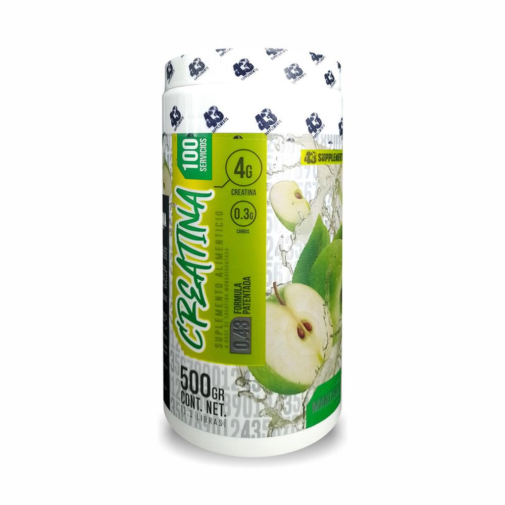 Foto 2 pulgar | Creatina 500gr 43 Supplements 1200 Servicios Manzana Y Mango