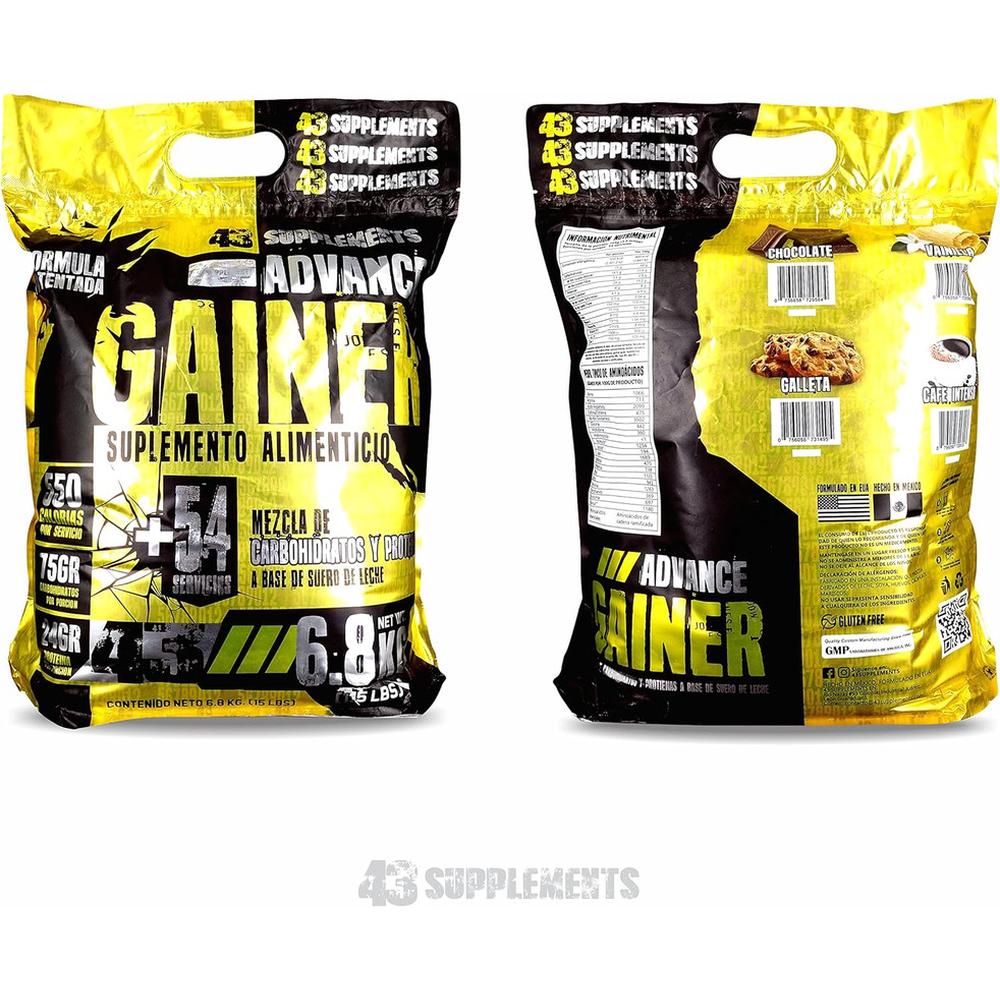 Foto 3 pulgar | Proteína 43 Supplements Advance Gainer Ganador de Masa 6.8 kg
