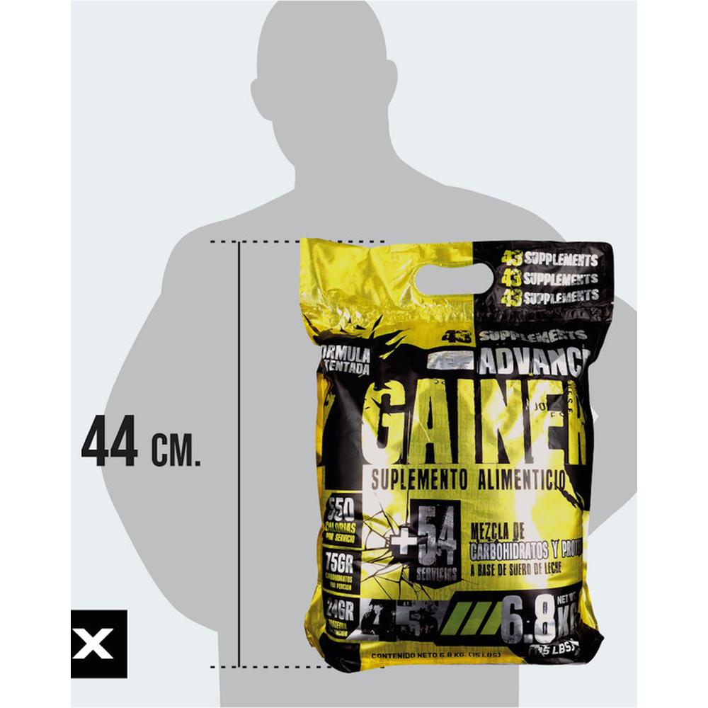 Foto 4 pulgar | Proteína 43 Supplements Advance Gainer Ganador de Masa 6.8 kg