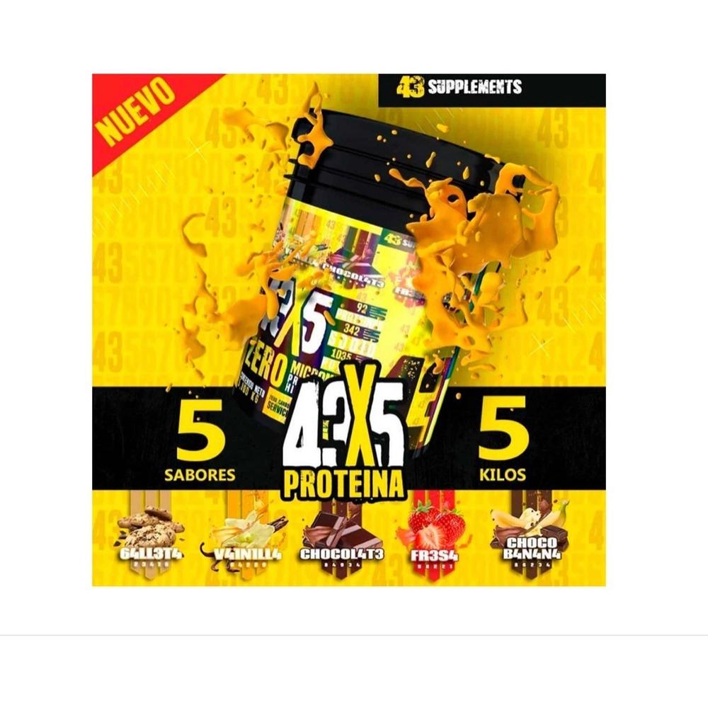 Foto 3 pulgar | Proteína 43 Supplements Zero Hidrolizada 5 Sabores 5 kg