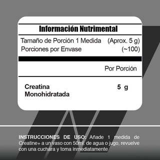 Foto 3 | Suplemento Alimenticio Creatina Meta Nutrition sin Sabor 500 g