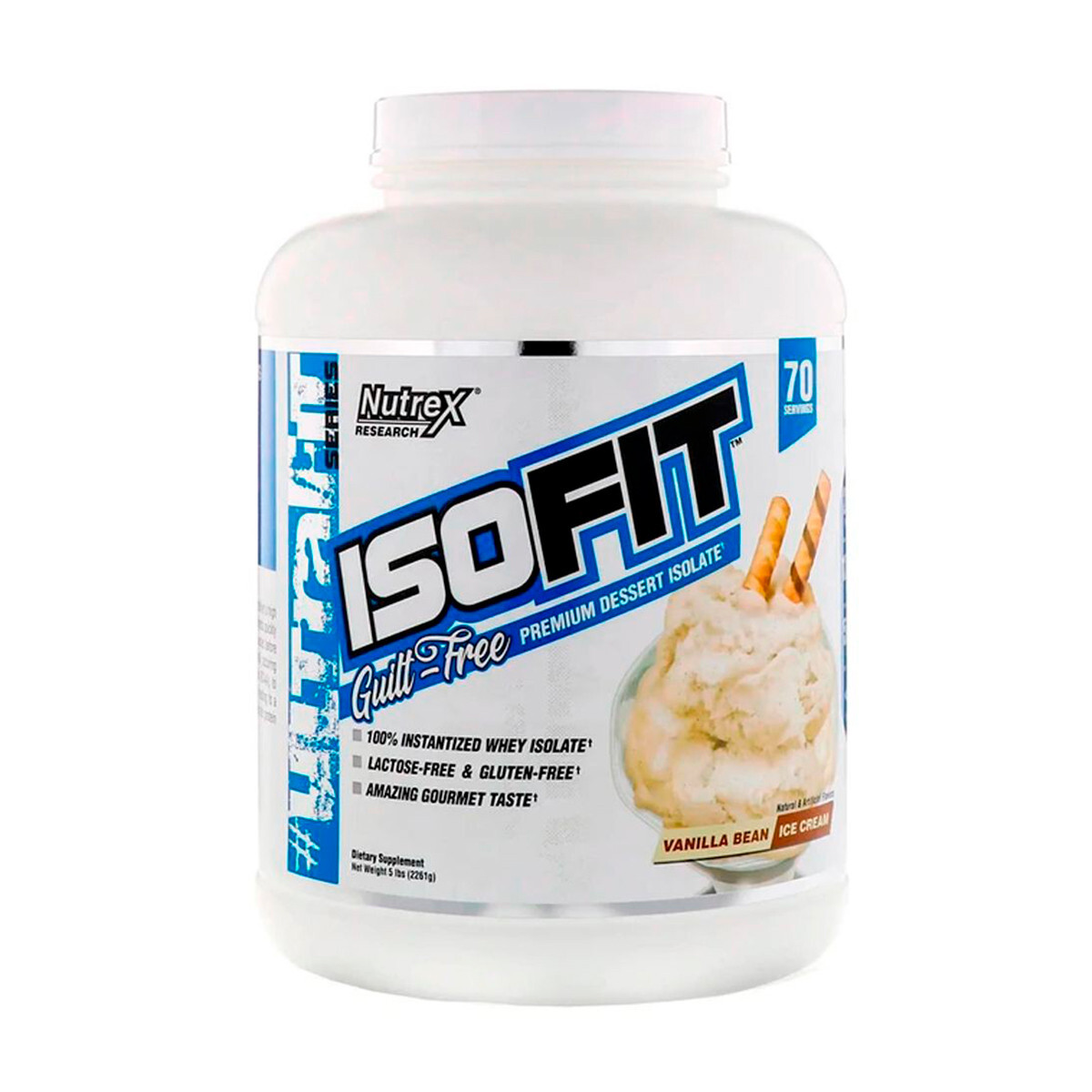 Proteína Isolatada Isofit Nutrex Sabor Helado de Vainilla