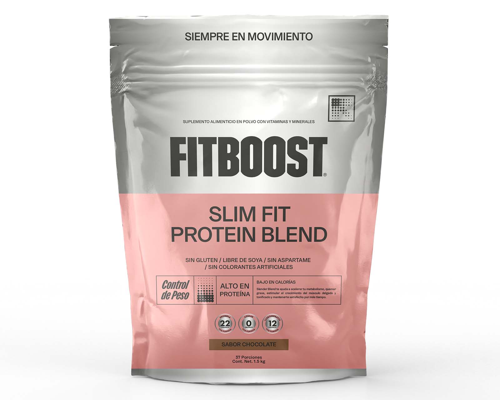Foto 2 pulgar | Suplemento Alimenticio Fitboost Slim Fit Sabor Chocolate 1.5 Kg