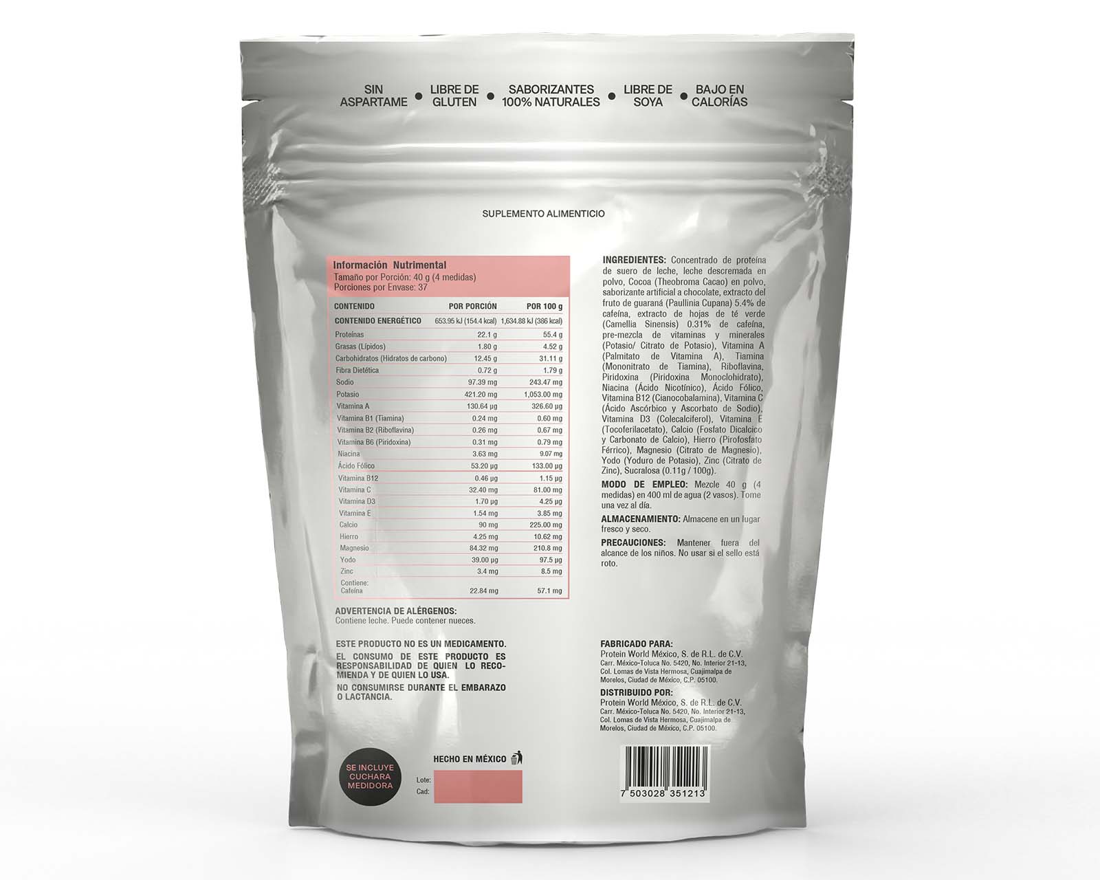 Foto 3 pulgar | Suplemento Alimenticio Fitboost Slim Fit Sabor Chocolate 1.5 Kg