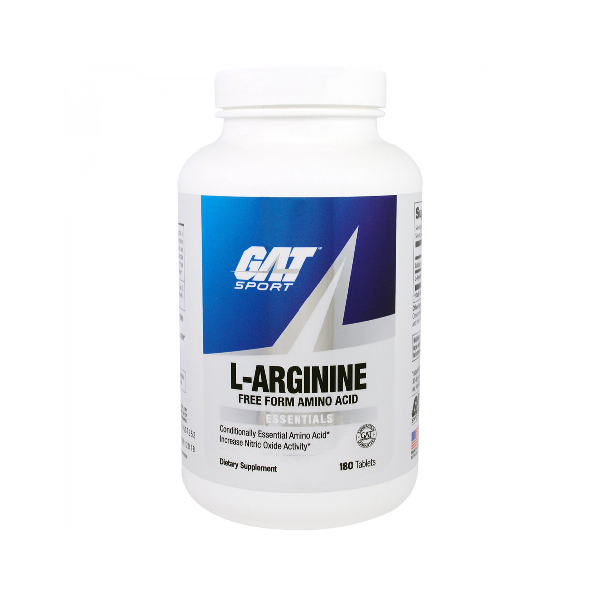 Foto 2 pulgar | Suplemento Alimenticio L-arginine GAT Sin Sabor 180 Cápsulas